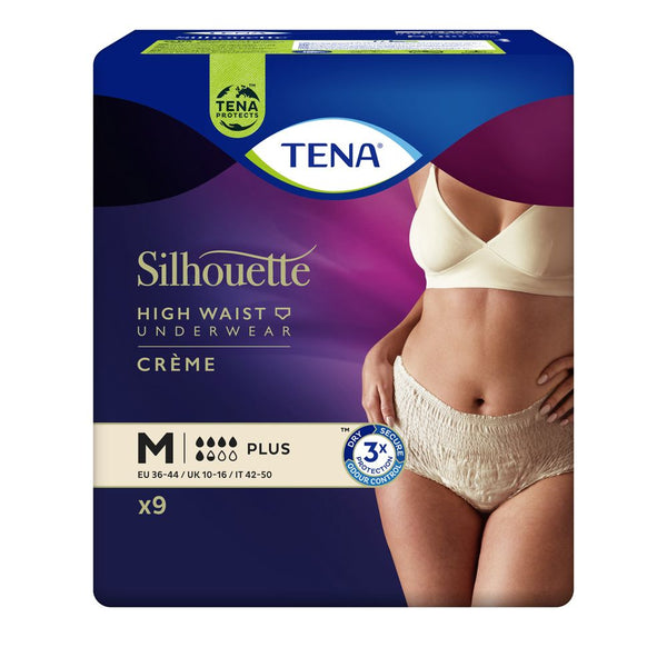 Tena Silhouette Plus Creme Vita Alta-Mutandine Assorbenti femminili Misura l