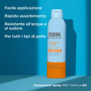 Isdin Solare Spray SPF50 Transparent Wet Skin 250ml Pelle Bagnata