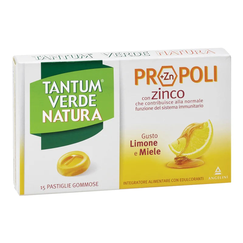 Tantum Verde Natura Propoli e Zinco Pastiglie Gommose Limone & Miele