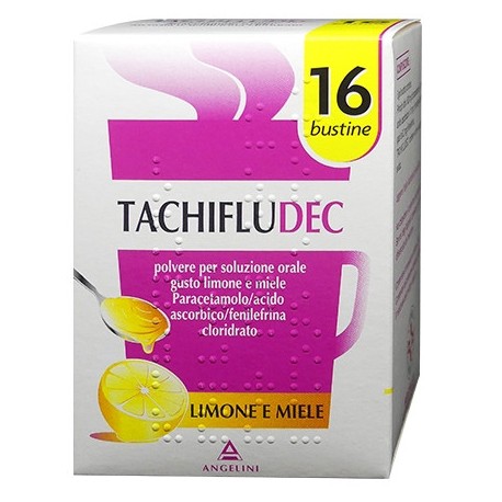 Tachifludec 16 buste gusto miele e limone