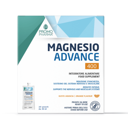 Magnesio Advance 400 Pronto da Bere 20 Pouch 30ML Arancia